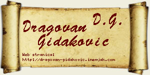 Dragovan Gidaković vizit kartica